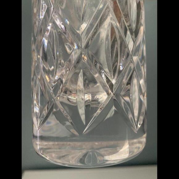 Atlantis Crystal Flower Vase 10.5" Tall ATL14 Collection Vintage MCM Tube - Picture 15 of 15